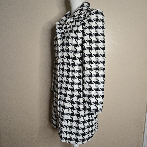 STS Sail to Sable Houndstooth Tweed Trench Coat - Picture 5 of 9